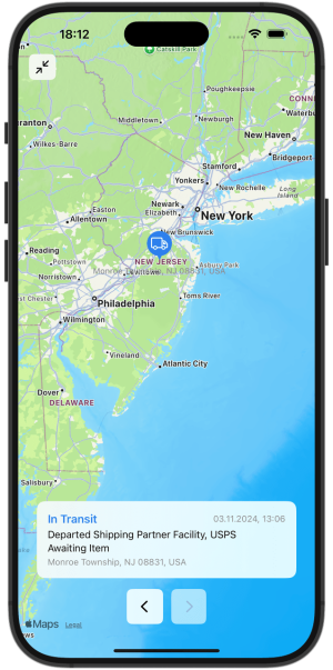 Parcel 应用，适用于 iPhone、iPad、Mac 和 Android