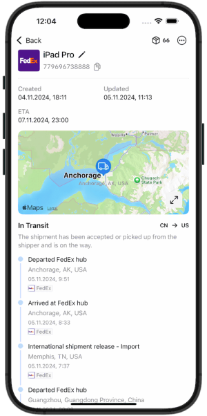 Parcel 应用，适用于 iPhone、iPad、Mac 和 Android